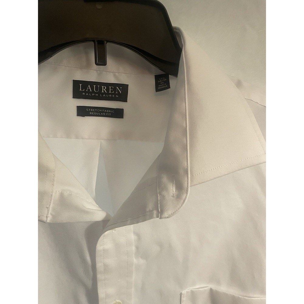 Lauren Ralph Lauren Black Label Reg. Fit Stretch Long‎ Sleeve Shirt Men XL White